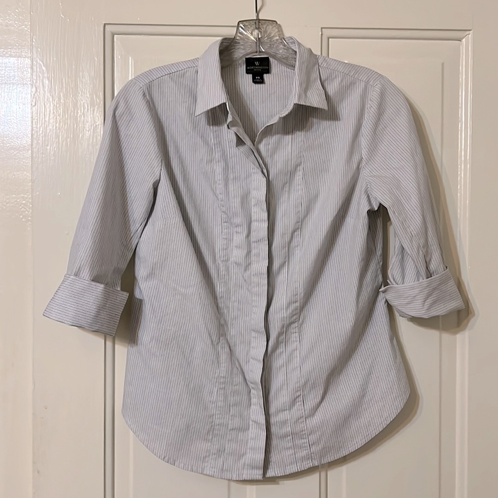 Worthington Pinstriped Button Down Shirt